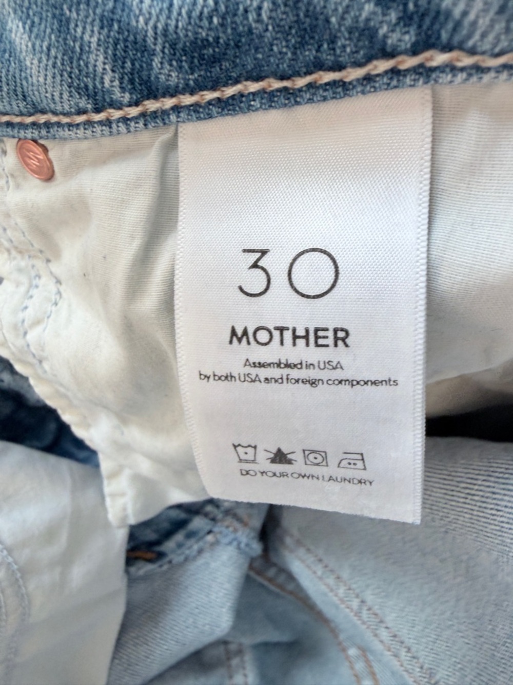 Mother The Superior Step Ankle Fray Distressed Jeans |High Rise Raw Hem Crop |30 - Picture 14 of 17